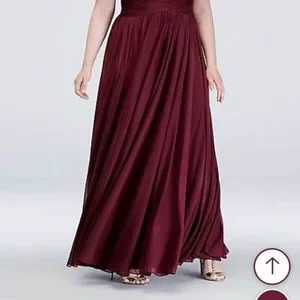 david's bridal flutter sleeve crisscross mesh bridesmaid dress Sexy Deep Purple Mismatched Side-slit Mermaid Floor-length Bridesmaid   SposaBridal